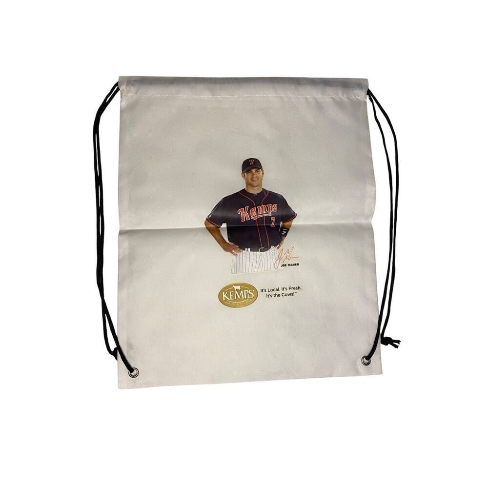 Twins Joe Mauer Baseballs Cinch Bag Drawstring Backpack Sku10
